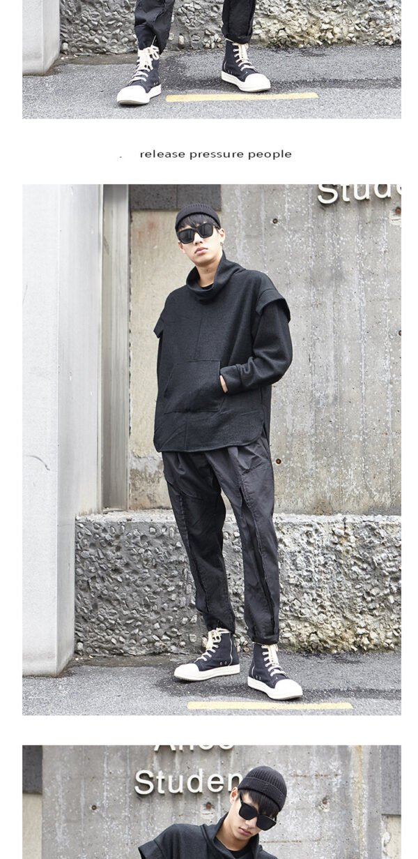 X026P95 Original New Yamamoto Yaosi Stereo Collage Japanese Yohji Dark Men Casual Pants