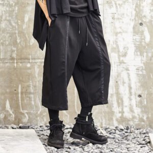 X020P85 Independent Design of The New Yohji Yamamoto Yohji Diablo Japanese Loose Stitching Men's Casual Pants