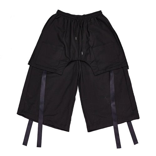 X021p110 Original Independent Design New Yamamoto Style Dark and Dark Yohji Loose Ribbon Men's Pants
