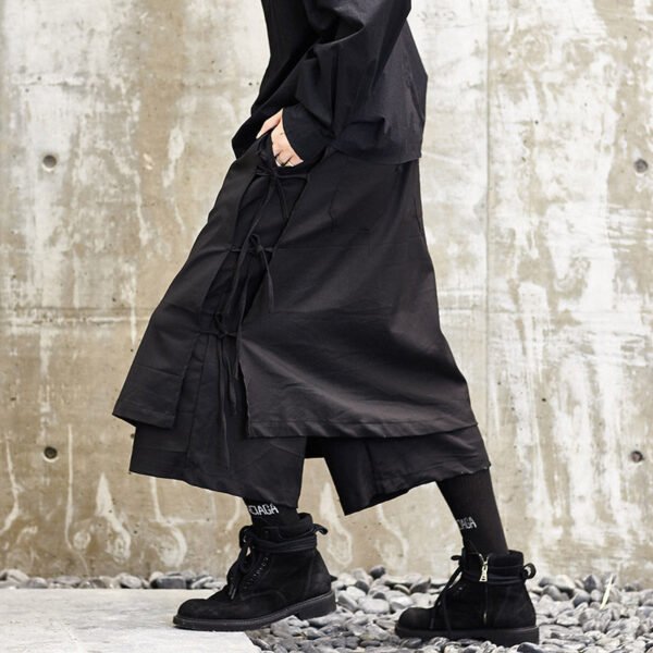 X022P120 New YOJI Japanese Yamamoto Yaosi Style Dark Nick Uncle Harlan Crotch Male Casual Pants