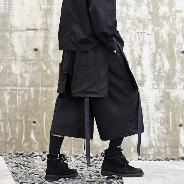 X021p110 Original Independent Design New Yamamoto Style Dark and Dark Yohji Loose Ribbon Men's Pants