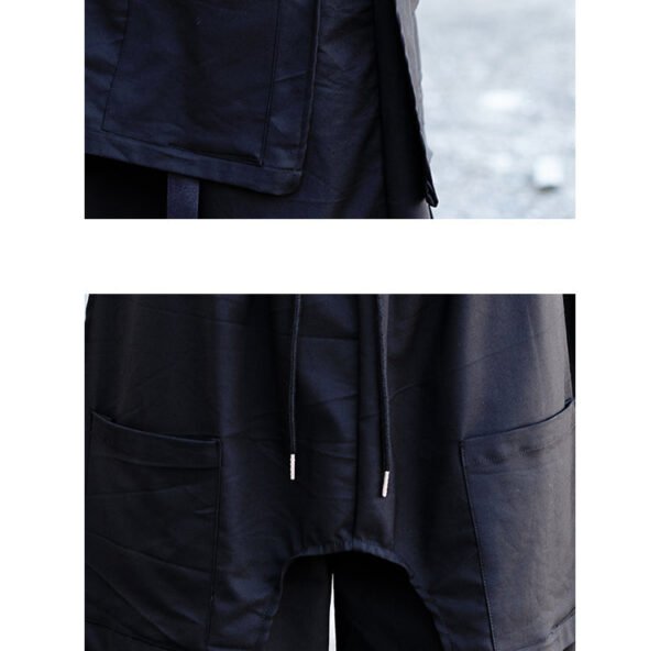 X021p110 Original Independent Design New Yamamoto Style Dark and Dark Yohji Loose Ribbon Men's Pants