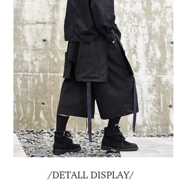 X021p110 Original Independent Design New Yamamoto Style Dark and Dark Yohji Loose Ribbon Men's Pants