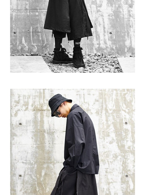 X022P120 New YOJI Japanese Yamamoto Yaosi Style Dark Nick Uncle Harlan Crotch Male Casual Pants