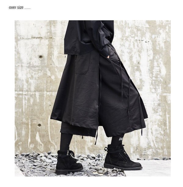 X022P120 New YOJI Japanese Yamamoto Yaosi Style Dark Nick Uncle Harlan Crotch Male Casual Pants