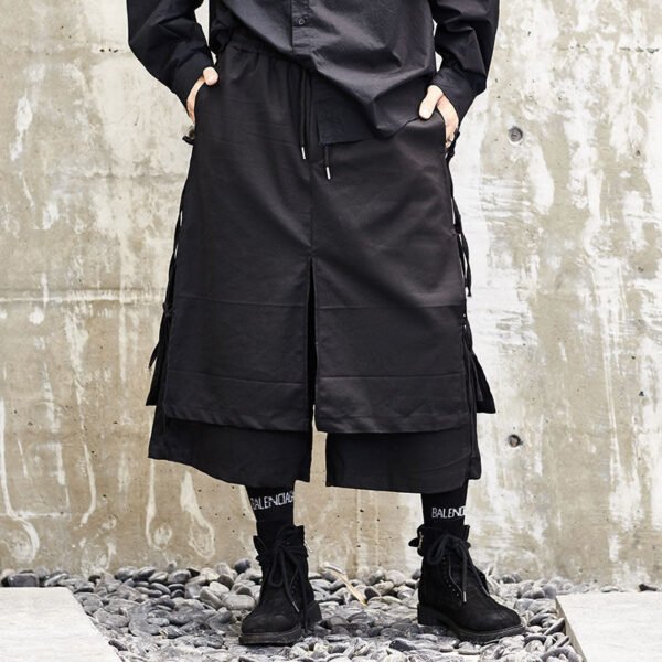 X022P120 New YOJI Japanese Yamamoto Yaosi Style Dark Nick Uncle Harlan Crotch Male Casual Pants