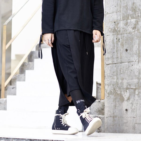 X024P90 Original Design New Yohji Yamamoto Style Culottes Dark Japanese Yohji Men's Casual Pants
