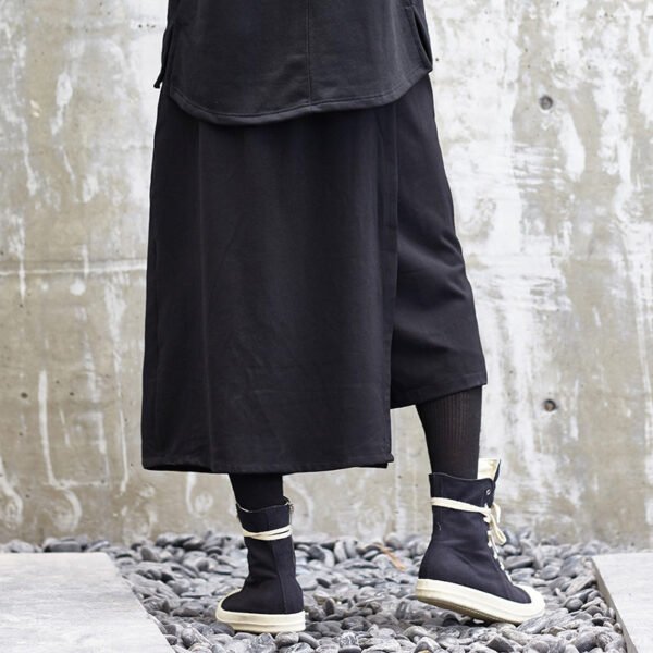 X024P90 Original Design New Yohji Yamamoto Style Culottes Dark Japanese Yohji Men's Casual Pants