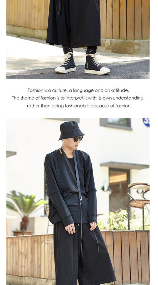 X025P90 Original New Yamamoto Yaoshi Dark Big Pants Wide-legged Yohji Japanese Men's Casual Pants