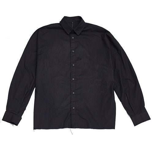 Y005P85 Original Design Yamamoto's Loose Style and Versatile Japanese Wide Off Shoulder Black Shirt