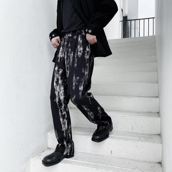 A261-3979-P70 Yamamoto Dark Personality Splash Ink Function Wind Casual Pants