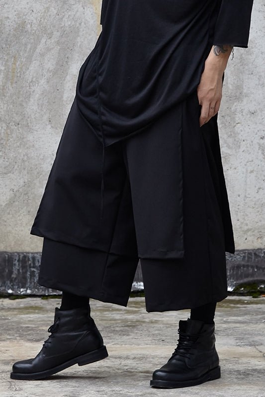 X053p85 Original Design Yamamoto Style Dark Men's Skirt Pants