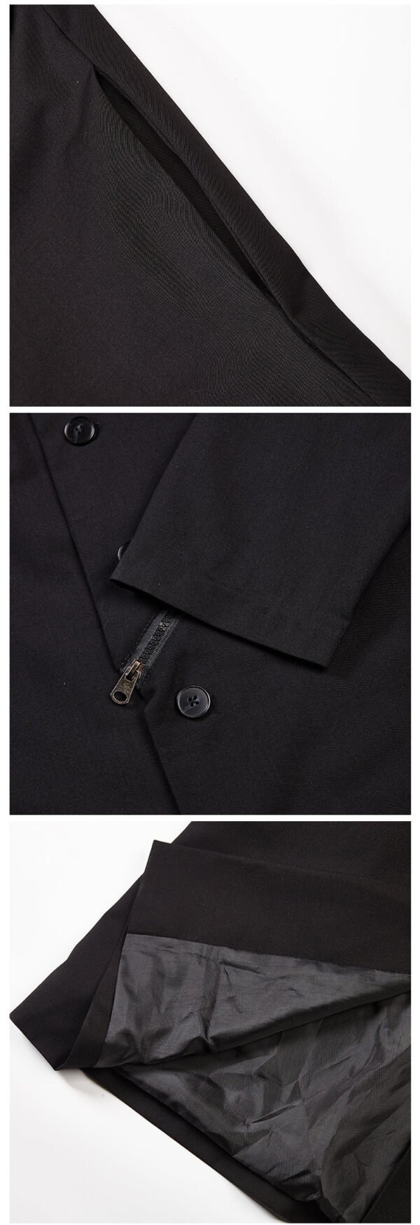 Hy03p165 Original Dark Japanese Oblique Zipper Yohji Yamamoto Suit Coat