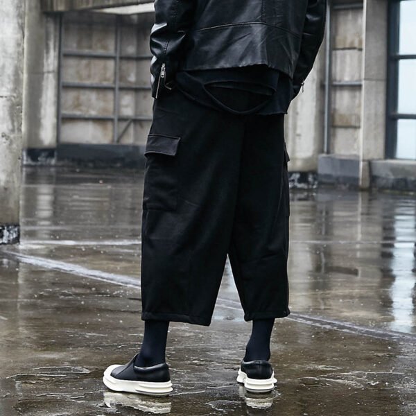 X039P90! Original Yohji Broad-legged Dark Black Harbor Wind Mountain Style Four Seasons Loose Straight Male Casual Pants