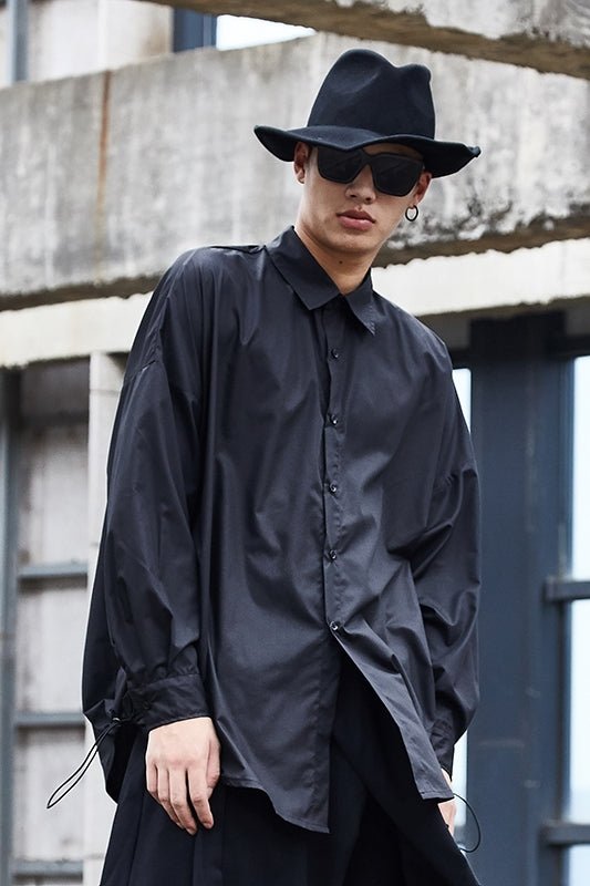 Y026P80 Original Design Dark Series Yamamoto Yaoshi Style Men's Long-sleeved Shirt