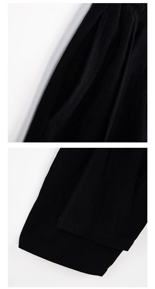 TP13P145  Original Summer Seven Sleeves Men with Loose Linen Day Cotton and Wide LegsSet