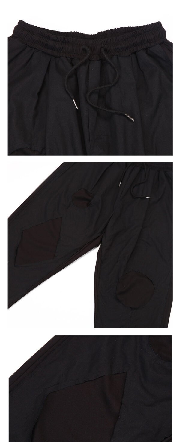 X033P95 Original Design New Yamamoto Yaoshi Style Dark Japanese Cut Hole Men's Casual Trousers