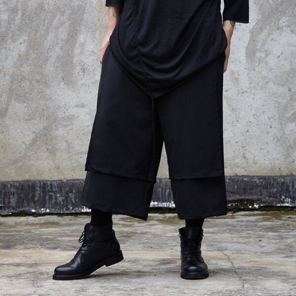 X053p85 Original Design Yamamoto Style Dark Men's Skirt Pants
