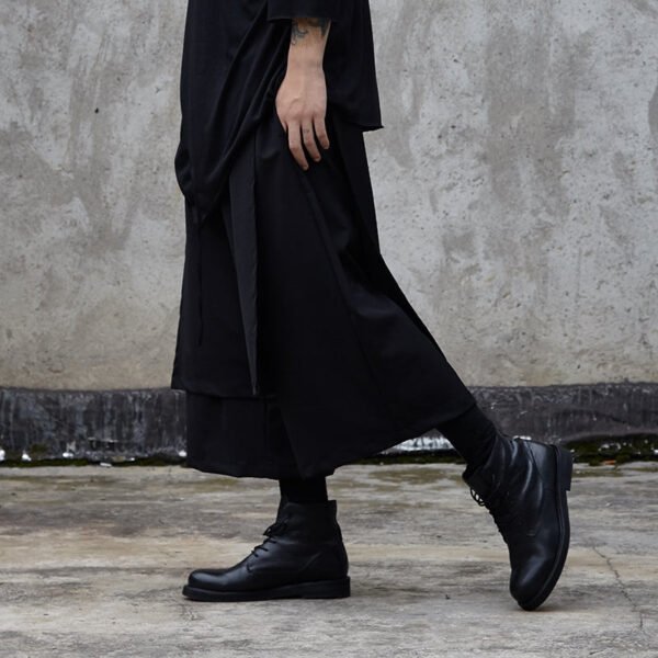 X053p85 Original Design Yamamoto Style Dark Men's Skirt Pants