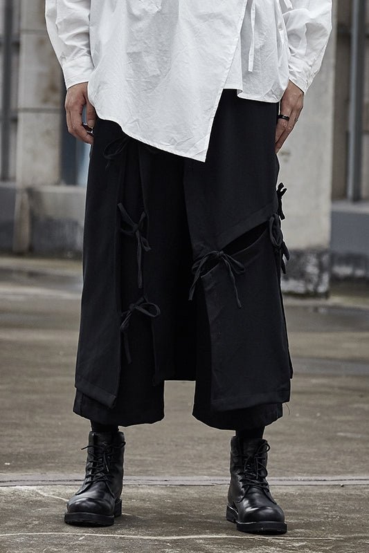 X056P95 Original Design Uncle Nick with Loose Wide-leg Hair Stylist Men's Casual Pants