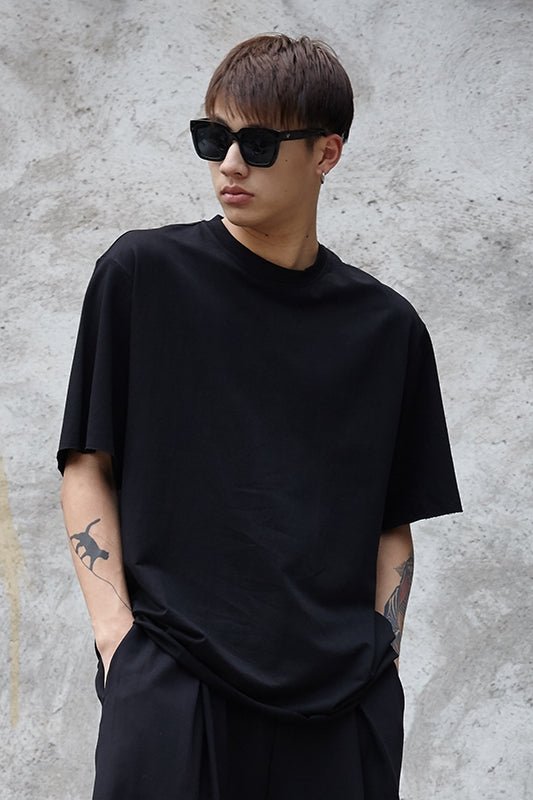 Y015p65 Original Design Autumn Dark Solid Short Sleeve Sweater