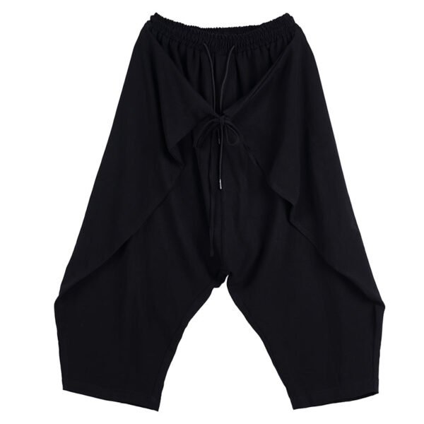 X078P90 Original Design Dark Japanese Yamamoto Style Hairstylist Loose Cross Crotch Male Casual Pants