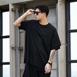 Y017P65 Original Design Yamamoto Style Double-decked Men's T- Shirt