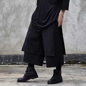 X053p85 Original Design Yamamoto Style Dark Men's Skirt Pants