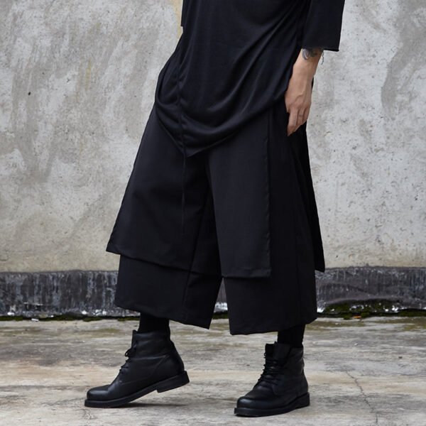 X053p85 Original Design Yamamoto Style Dark Men's Skirt Pants