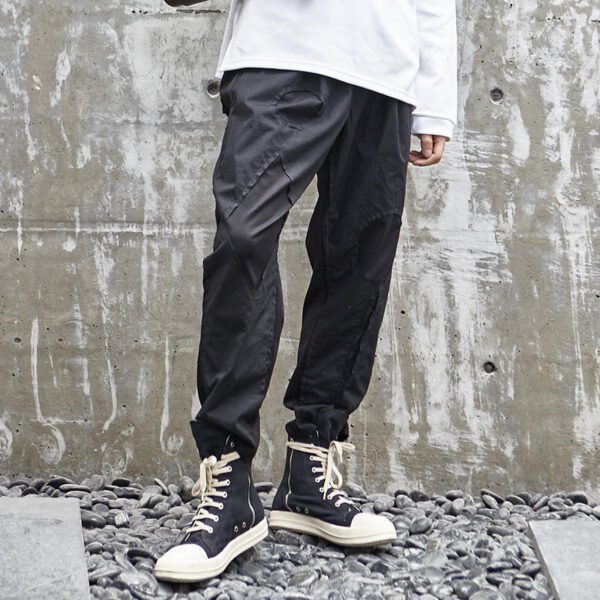 X033P95 Original Design New Yamamoto Yaoshi Style Dark Japanese Cut Hole Men's Casual Trousers