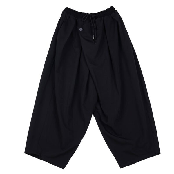 X074p85 Original Design Dark Japanese Yamamoto Style Loose Pleated Straight Tube Men's Casual Pants