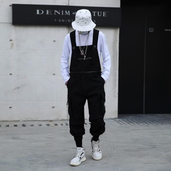 B251-TT90-P138 Dark Functional Wind and More Wear French Ruffian Handsome Detachable Overalls Overalls Trousers