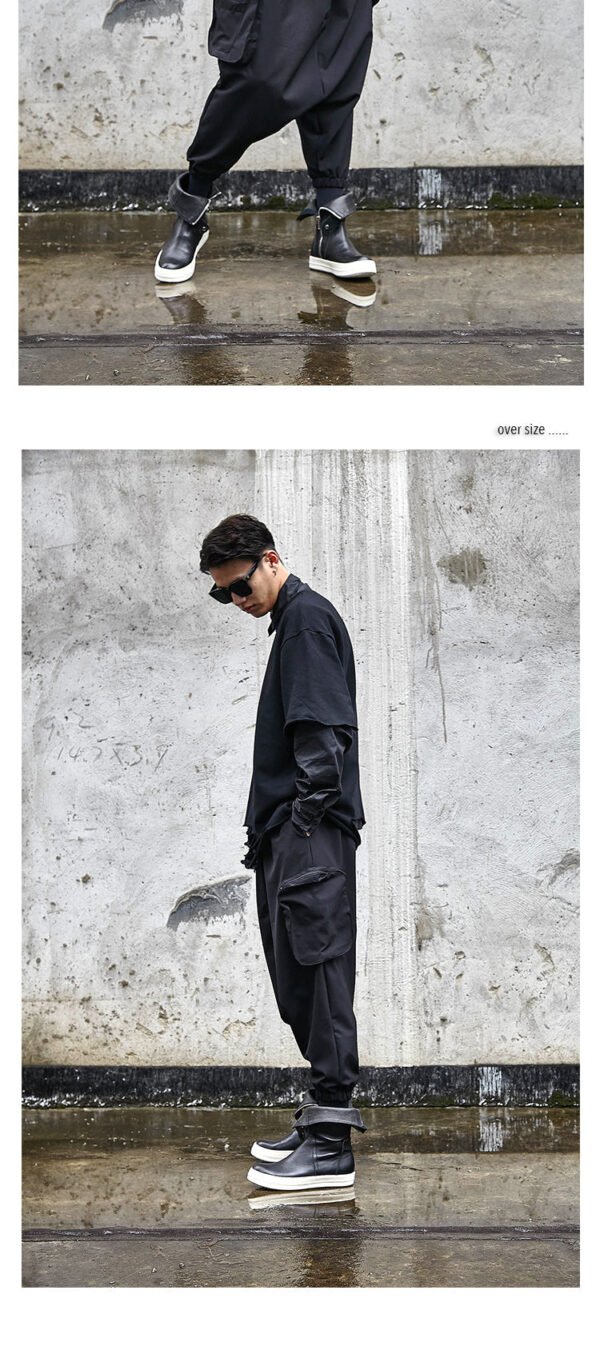 X040P95 Original Design Dark Harbor Harem Pants Nine-point Trend Leggings Loose Men's Casual Pants