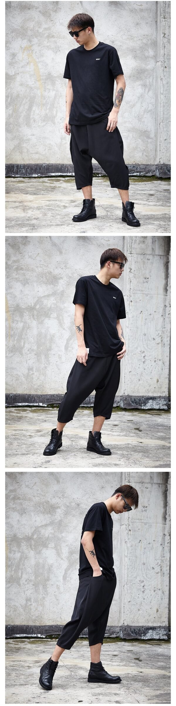 X047p85 Original Yamamoto Style Dark Men's Casual Pants