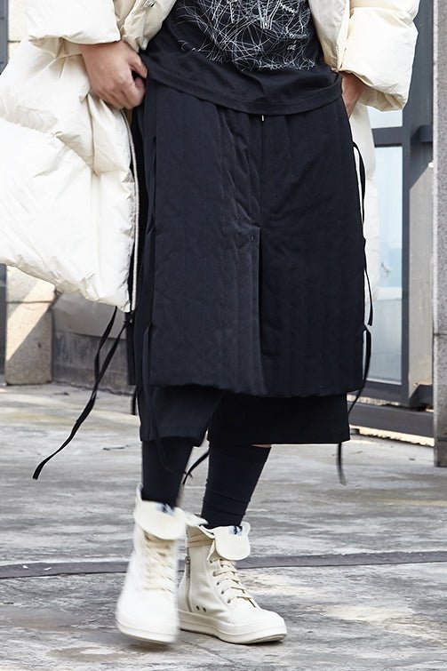 X068p160-01 Original Design Dark Yamamoto Style Uncle Nick Down Pants Casual Capris