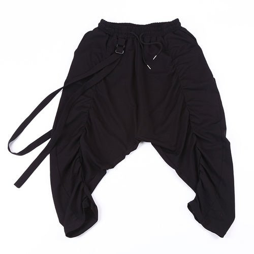 X030p85 Original Design New Yamamoto Yohji Ribbon Shrink Design Ribbon Men's PANTS LEGGINGS