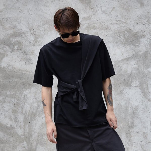 Y022P70 Original Personality Dark 101 Sleeves Decorated Short-sleeved Guard Clothes