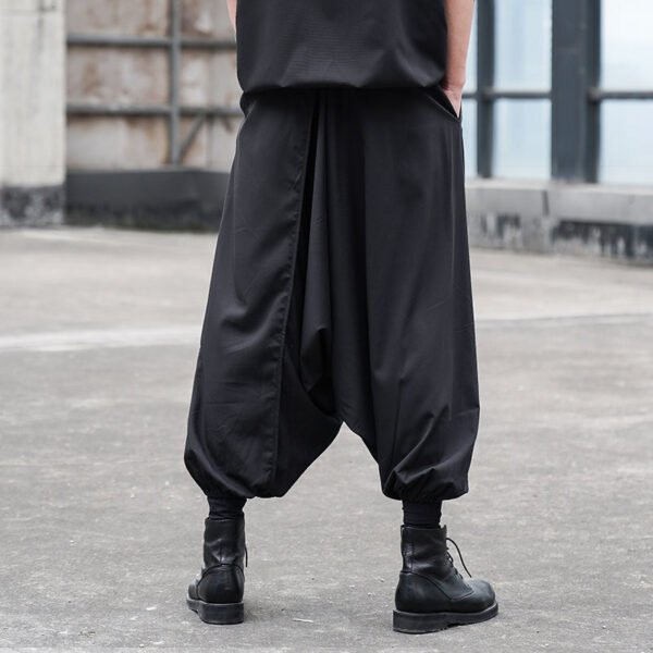 X073P85 Original Design Dark Japanese Division Yamamoto Yaoshi Style Loose Small Foot Cross-legged Men's Casual Pants