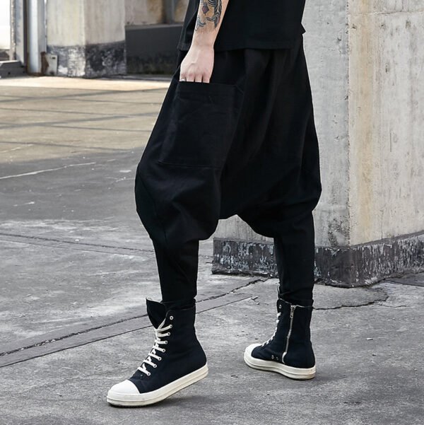 X028P90 Original New Harlan Pants Men's Loose Hip-hop Casual Pants Dark Black Trend Hanging Pants Pants Men's Pants