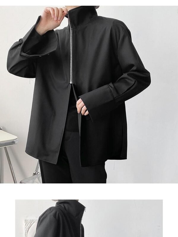 YM213 P65 Niche Design Cool Style Simple Korean Temperament Men's Shirt Jacket