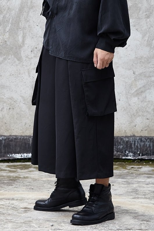 X048P85 Original Dark Skirt Pants Japanese Men's Casual Wide-leg Pants