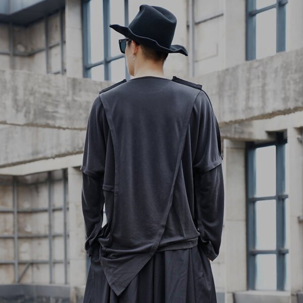 Y040P95 Original Design New Dark Yamamoto Yaoshi Style Long-sleeved T Shirt