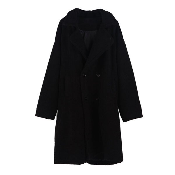 Y012P185 Original Hong Kong Flavor Hip-hop Long East Gate Lamb Coat Broad Men's Coat