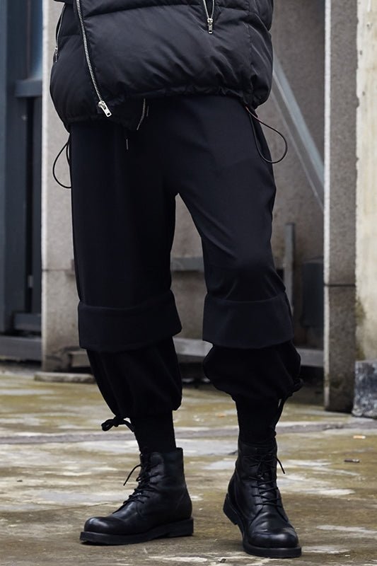 X055P90 Original Design Dark Yamamoto Style Fake Two-piece Men's Pants