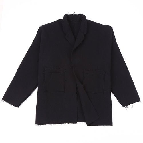 Y010P195 Original Winter New Japanese Nee Coat Men's Wool Double Shredded Coat Korean