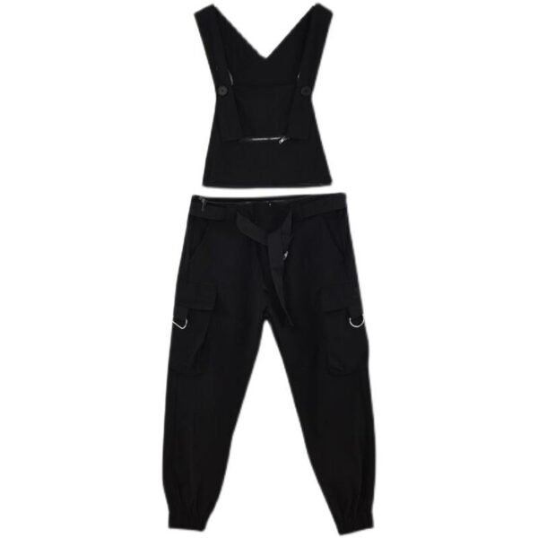 B251-TT90-P138 Dark Functional Wind and More Wear French Ruffian Handsome Detachable Overalls Overalls Trousers