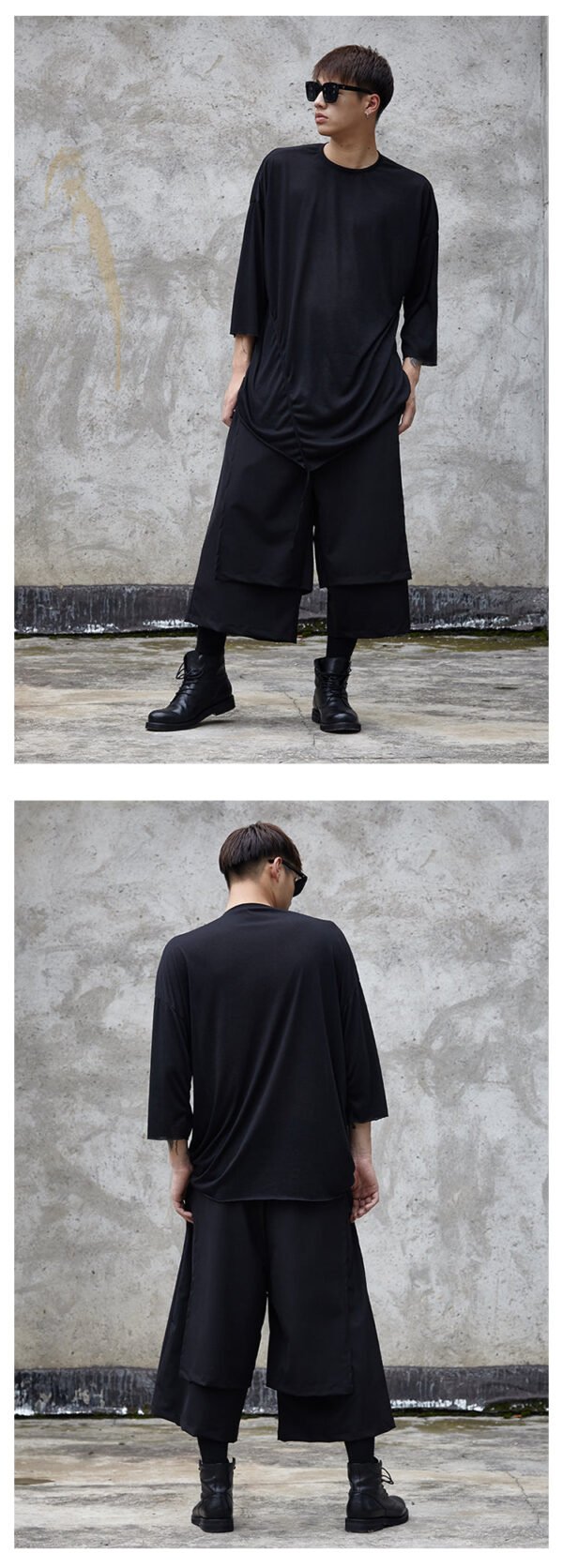 X053p85 Original Design Yamamoto Style Dark Men's Skirt Pants