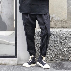 X026P95 Original New Yamamoto Yaosi Stereo Collage Japanese Yohji Dark Men Casual Pants