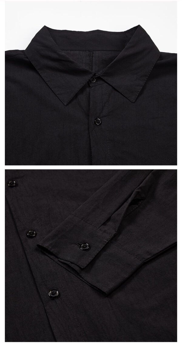 Y033P85 Original Design Dark Japanese Yamamoto Style Irregular Men's Shirt .