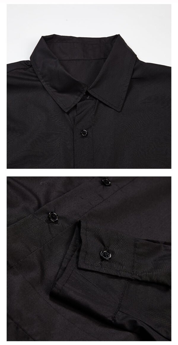 Y034p95-01 Original Dark Japanese Stitching Interesting Men's Mid Length Shirt